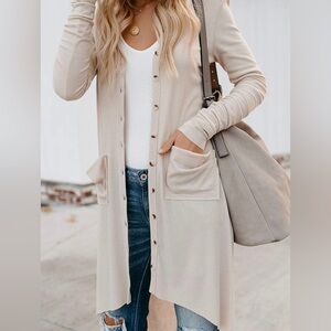 Long Buttondown Cardigan